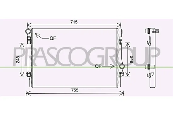 Kühler, Motorkühlung PRASCO AD324R001 Bild Kühler, Motorkühlung PRASCO AD324R001