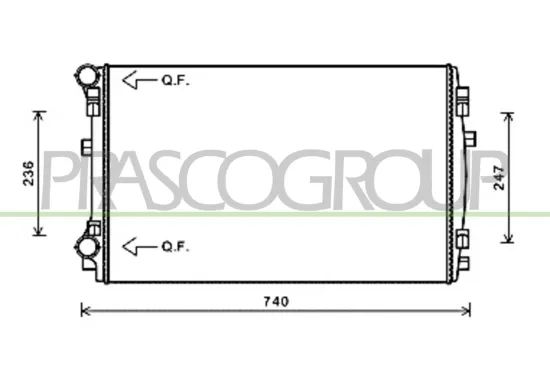 Kühler, Motorkühlung PRASCO AD324R002 Bild Kühler, Motorkühlung PRASCO AD324R002