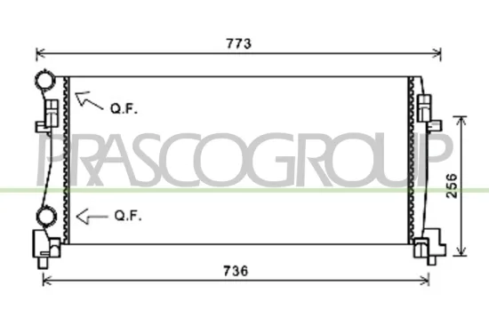 Kühler, Motorkühlung PRASCO AD324R003 Bild Kühler, Motorkühlung PRASCO AD324R003