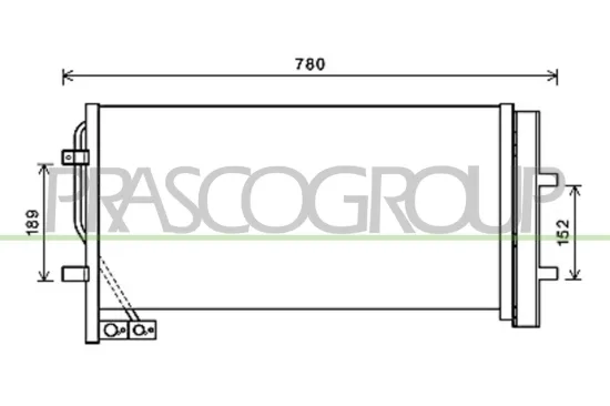 Kondensator, Klimaanlage PRASCO AD810C001 Bild Kondensator, Klimaanlage PRASCO AD810C001