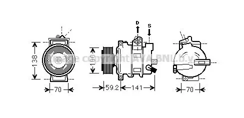 Kompressor, Klimaanlage PRASCO AIAK329 Bild Kompressor, Klimaanlage PRASCO AIAK329