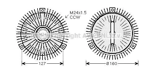 Kupplung, Kühlerlüfter PRASCO AIC286