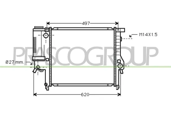 Kühler, Motorkühlung PRASCO BM010R030 Bild Kühler, Motorkühlung PRASCO BM010R030