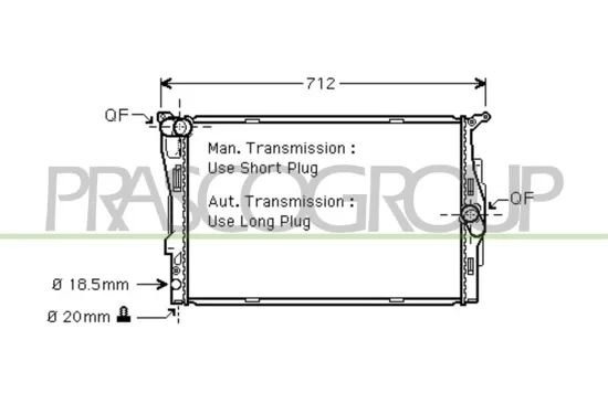 Kühler, Motorkühlung PRASCO BM024R002 Bild Kühler, Motorkühlung PRASCO BM024R002