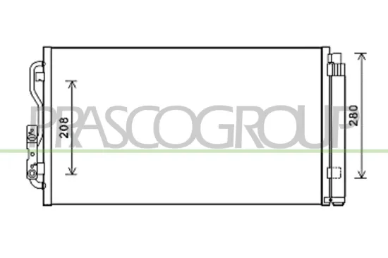 Kondensator, Klimaanlage PRASCO BM028C001 Bild Kondensator, Klimaanlage PRASCO BM028C001