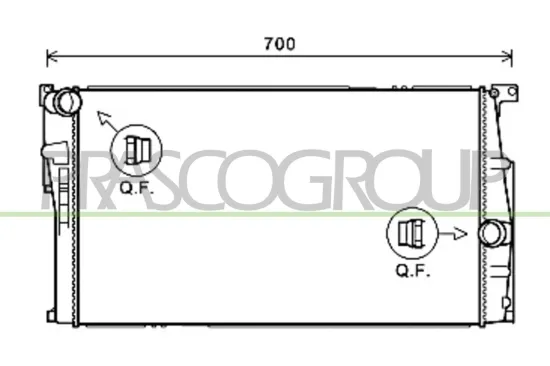 Kühler, Motorkühlung PRASCO BM028R007 Bild Kühler, Motorkühlung PRASCO BM028R007