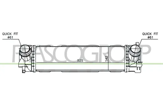 Ladeluftkühler PRASCO BM034N001 Bild Ladeluftkühler PRASCO BM034N001