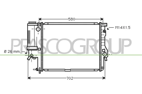 Kühler, Motorkühlung PRASCO BM044R002 Bild Kühler, Motorkühlung PRASCO BM044R002