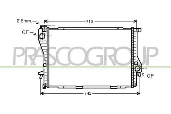 Kühler, Motorkühlung PRASCO BM044R006 Bild Kühler, Motorkühlung PRASCO BM044R006