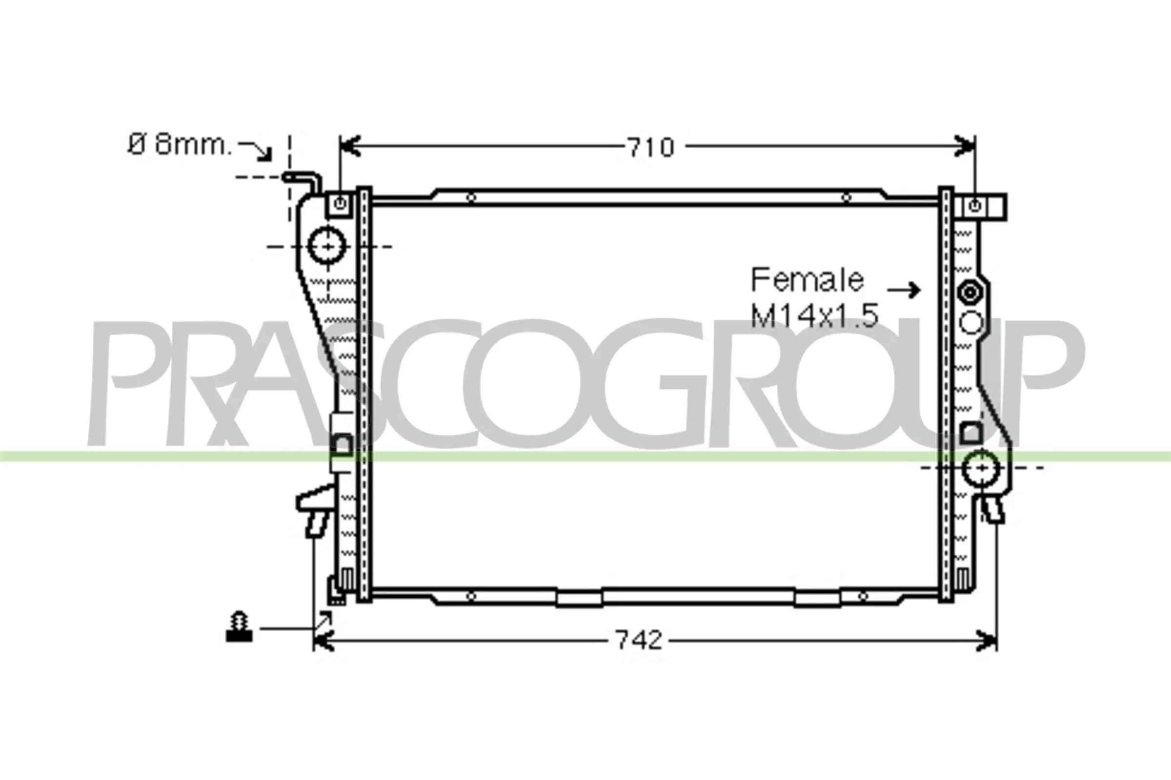 Kühler, Motorkühlung PRASCO BM044R013