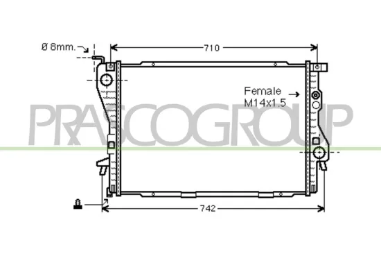 Kühler, Motorkühlung PRASCO BM044R013 Bild Kühler, Motorkühlung PRASCO BM044R013