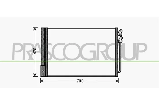 Kondensator, Klimaanlage PRASCO BM500C003 Bild Kondensator, Klimaanlage PRASCO BM500C003