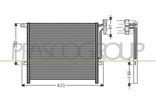 Kondensator, Klimaanlage PRASCO BM802C001 Bild Kondensator, Klimaanlage PRASCO BM802C001