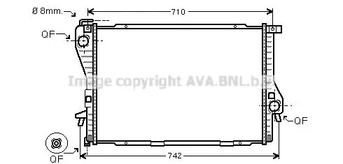 Kühler, Motorkühlung PRASCO BWA2300 Bild Kühler, Motorkühlung PRASCO BWA2300