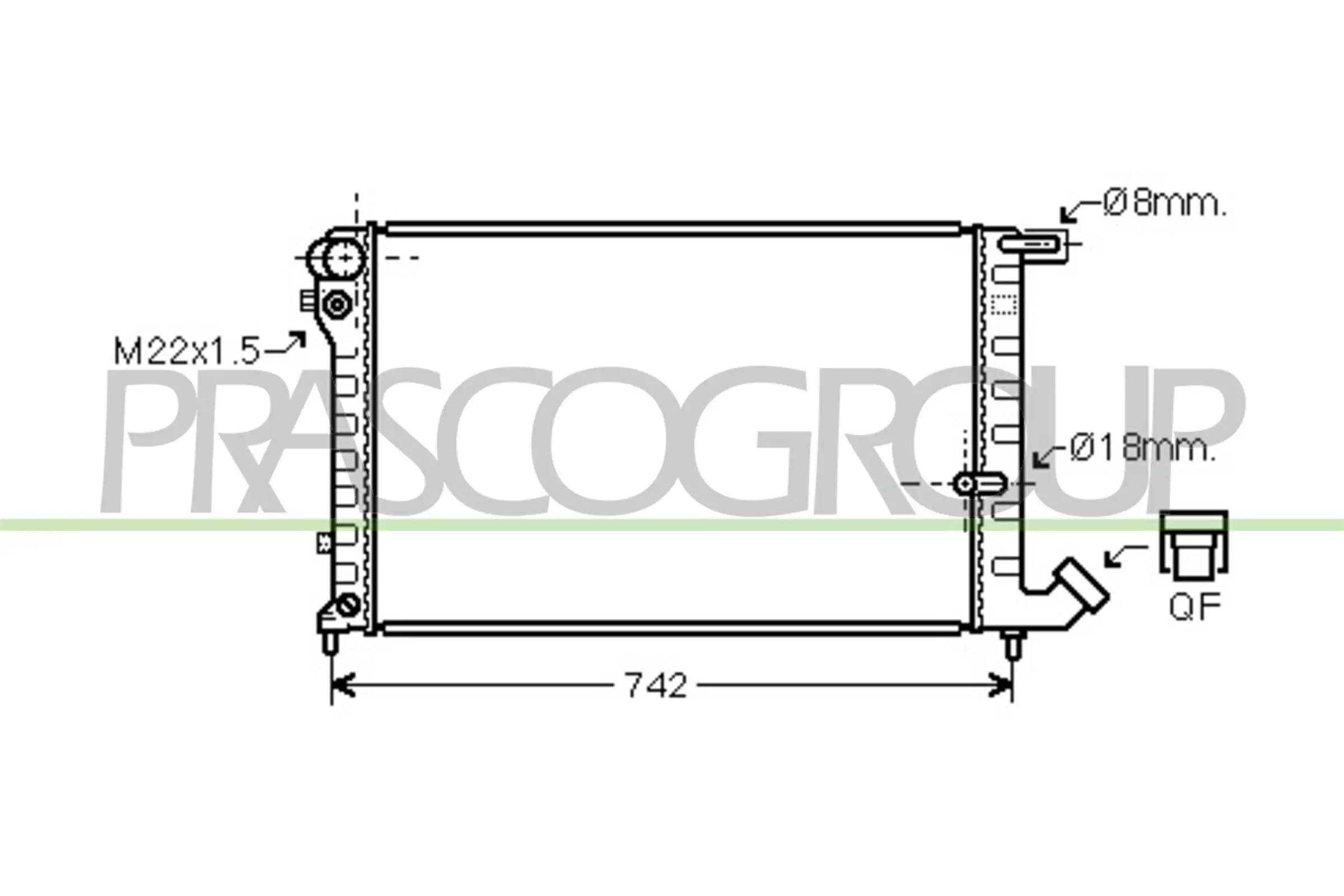 Kühler, Motorkühlung PRASCO CI032R018