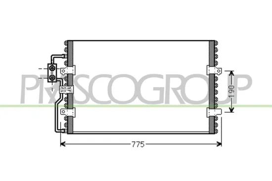 Kondensator, Klimaanlage PRASCO CI053C001 Bild Kondensator, Klimaanlage PRASCO CI053C001