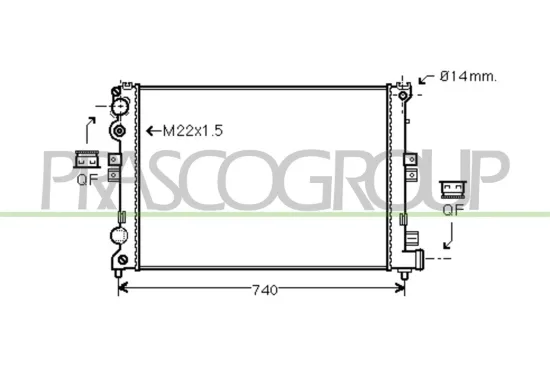 Kühler, Motorkühlung PRASCO CI053R003 Bild Kühler, Motorkühlung PRASCO CI053R003