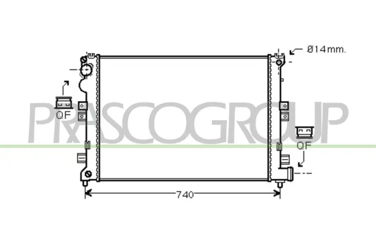 Kühler, Motorkühlung PRASCO CI053R006 Bild Kühler, Motorkühlung PRASCO CI053R006