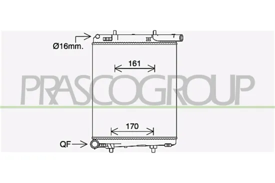 Kühler, Motorkühlung PRASCO CI206R001 Bild Kühler, Motorkühlung PRASCO CI206R001