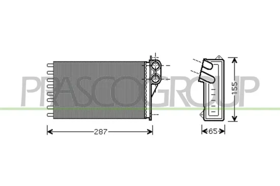 Wärmetauscher, Innenraumheizung PRASCO CI304H001 Bild Wärmetauscher, Innenraumheizung PRASCO CI304H001