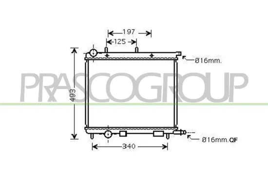 Kühler, Motorkühlung PRASCO CI304R001 Bild Kühler, Motorkühlung PRASCO CI304R001