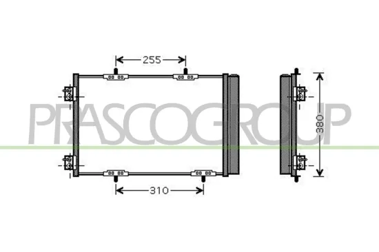 Kondensator, Klimaanlage PRASCO CI305C003 Bild Kondensator, Klimaanlage PRASCO CI305C003