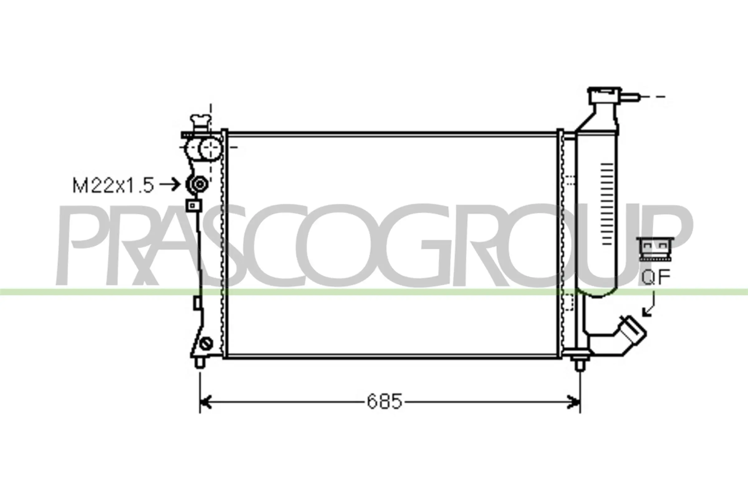 Kühler, Motorkühlung PRASCO CI420R022