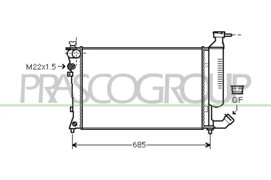 Kühler, Motorkühlung PRASCO CI420R022 Bild Kühler, Motorkühlung PRASCO CI420R022