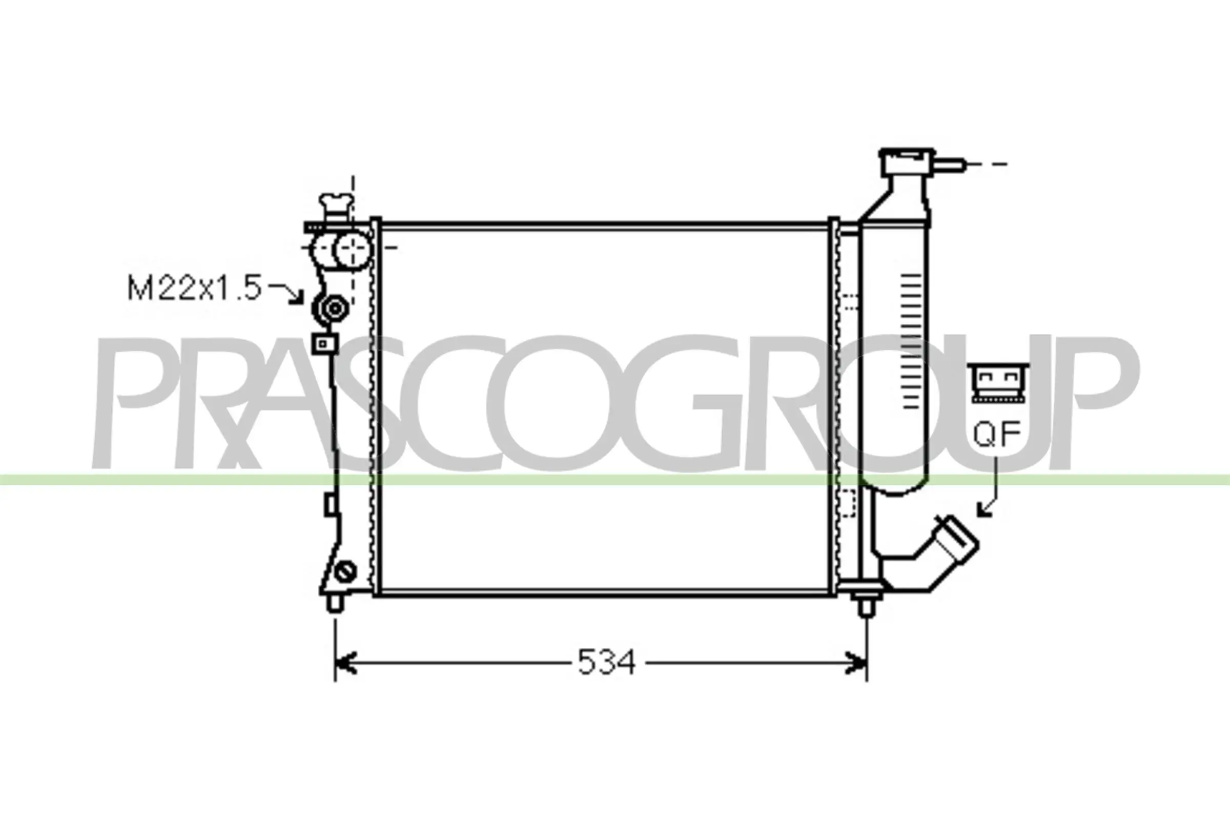 Kühler, Motorkühlung PRASCO CI420R024