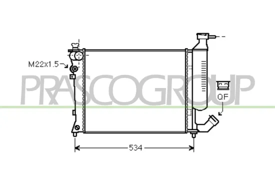 Kühler, Motorkühlung PRASCO CI420R024 Bild Kühler, Motorkühlung PRASCO CI420R024