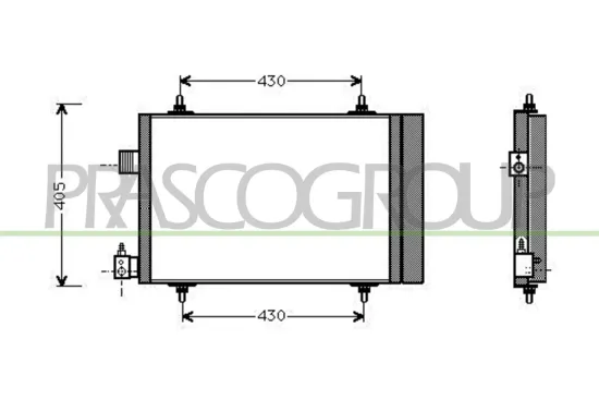 Kondensator, Klimaanlage PRASCO CI422C001 Bild Kondensator, Klimaanlage PRASCO CI422C001