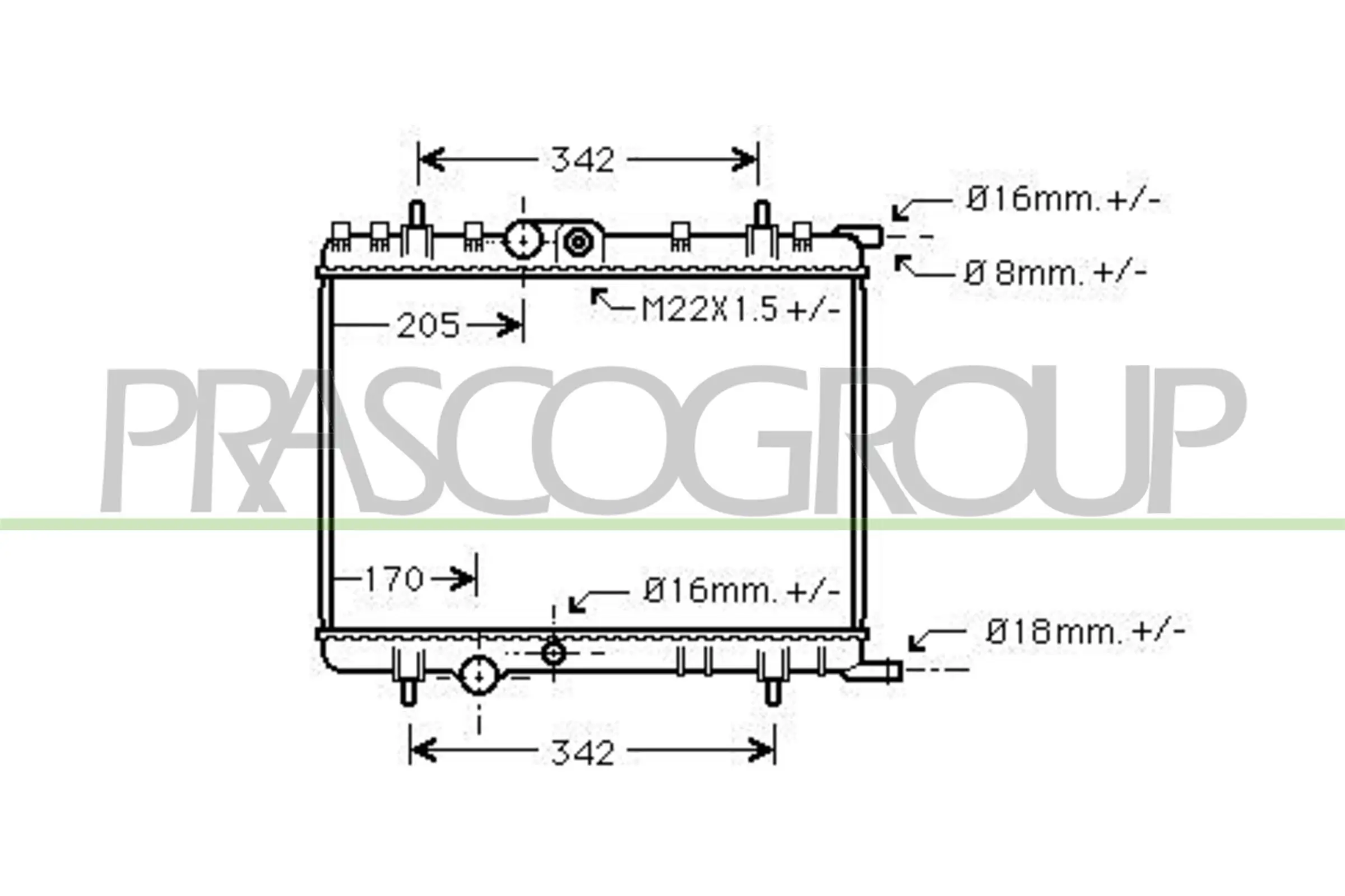 Kühler, Motorkühlung PRASCO CI422R017