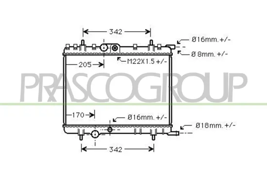 Kühler, Motorkühlung PRASCO CI422R017 Bild Kühler, Motorkühlung PRASCO CI422R017