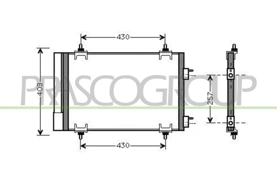 Kondensator, Klimaanlage PRASCO CI424C001 Bild Kondensator, Klimaanlage PRASCO CI424C001