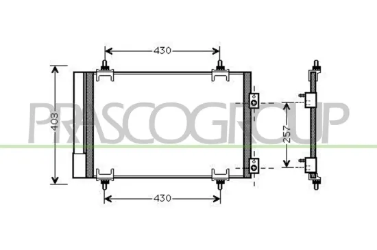 Kondensator, Klimaanlage PRASCO CI424C002 Bild Kondensator, Klimaanlage PRASCO CI424C002