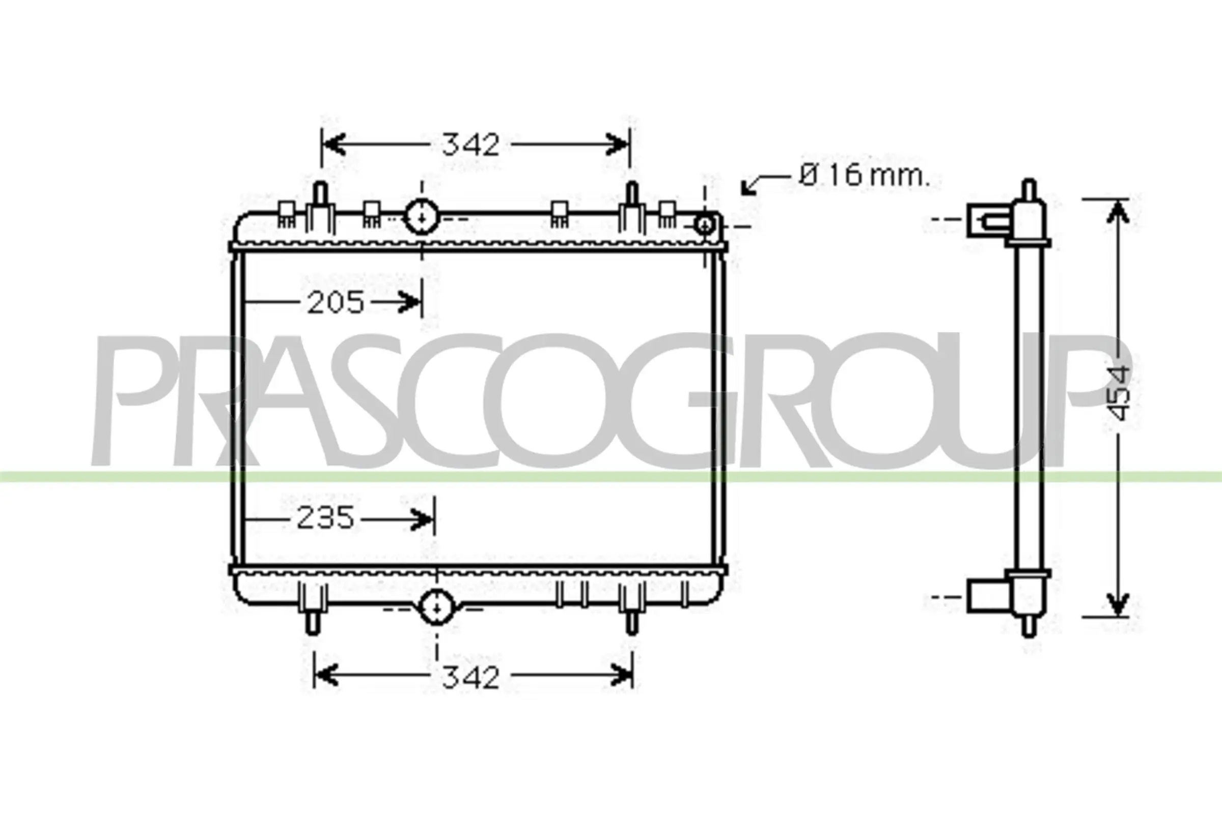 Kühler, Motorkühlung PRASCO CI424R015