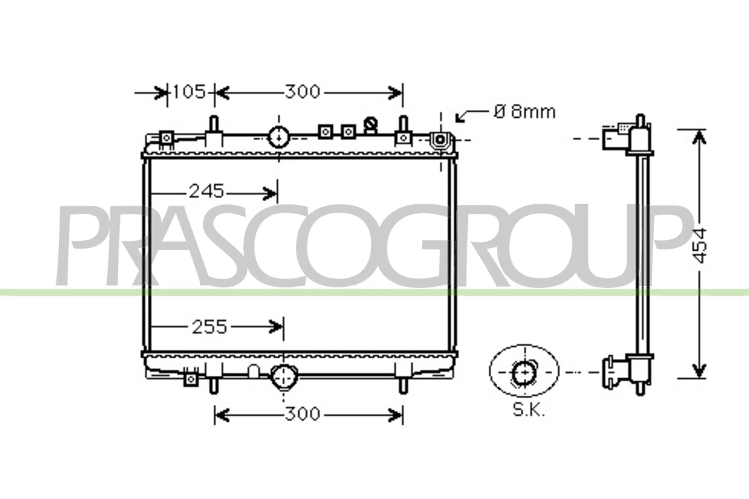 Kühler, Motorkühlung PRASCO CI520R004