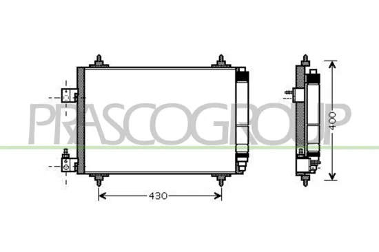 Kondensator, Klimaanlage PRASCO CI522C002 Bild Kondensator, Klimaanlage PRASCO CI522C002