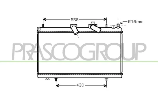 Kühler, Motorkühlung PRASCO CI523R007 Bild Kühler, Motorkühlung PRASCO CI523R007