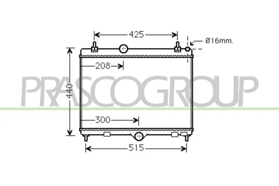 Kühler, Motorkühlung PRASCO CI525R001 Bild Kühler, Motorkühlung PRASCO CI525R001