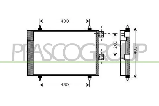 Kondensator, Klimaanlage PRASCO CI715C002 Bild Kondensator, Klimaanlage PRASCO CI715C002