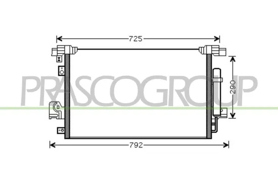 Kondensator, Klimaanlage PRASCO CI802C001 Bild Kondensator, Klimaanlage PRASCO CI802C001