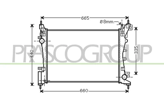 Kühler, Motorkühlung PRASCO CI907R001 Bild Kühler, Motorkühlung PRASCO CI907R001