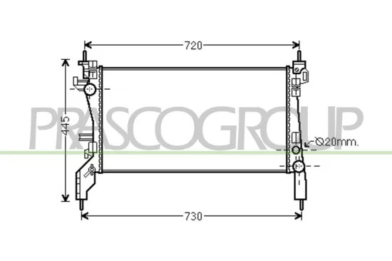 Kühler, Motorkühlung PRASCO CI907R005 Bild Kühler, Motorkühlung PRASCO CI907R005