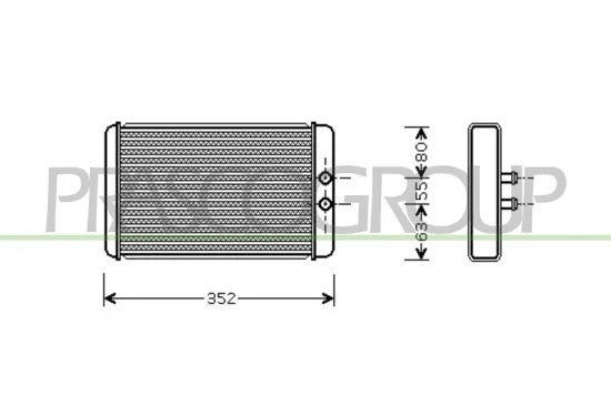 Wärmetauscher, Innenraumheizung PRASCO CI950H003 Bild Wärmetauscher, Innenraumheizung PRASCO CI950H003