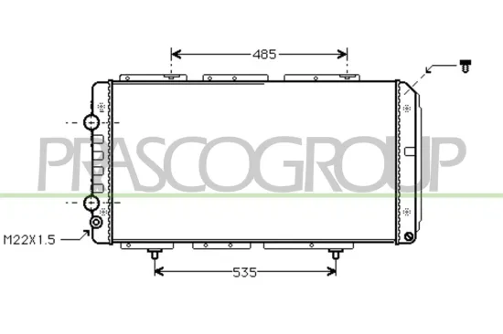 Kühler, Motorkühlung PRASCO CI950R008 Bild Kühler, Motorkühlung PRASCO CI950R008