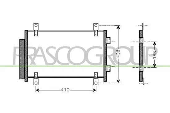 Kondensator, Klimaanlage PRASCO CI952C001 Bild Kondensator, Klimaanlage PRASCO CI952C001