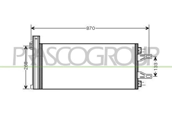 Kondensator, Klimaanlage PRASCO CI954C002 Bild Kondensator, Klimaanlage PRASCO CI954C002