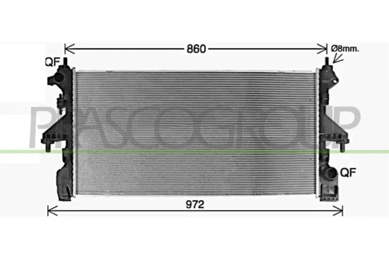 Kühler, Motorkühlung PRASCO CI956R002 Bild Kühler, Motorkühlung PRASCO CI956R002