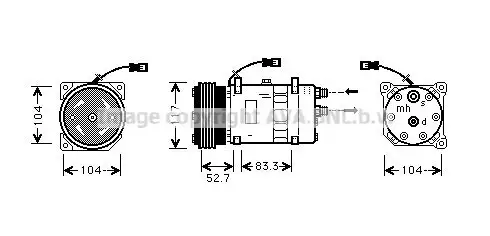 Kompressor, Klimaanlage PRASCO CNK222 Bild Kompressor, Klimaanlage PRASCO CNK222